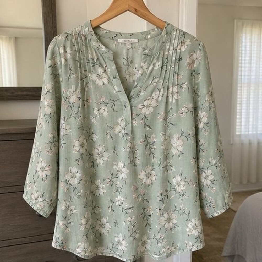 Charcoal Pleated Blouse